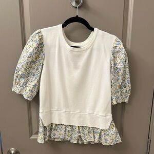 Floral Sleeve Kids Top